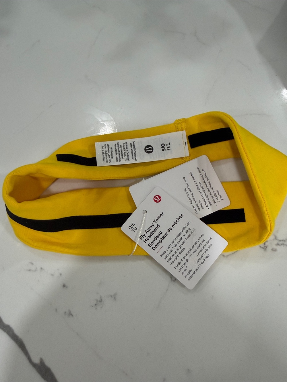 lululemon athletica maize yellow fly away tamer  headband